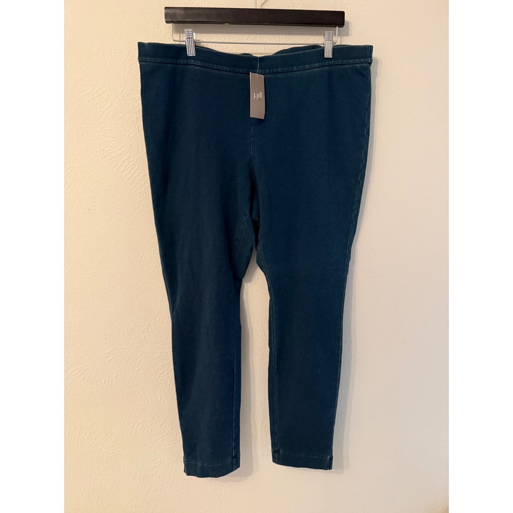 Pure Jill J. Jill Indigo Ankle Leggings XL Blue Knit Pull On Everyday 91683144